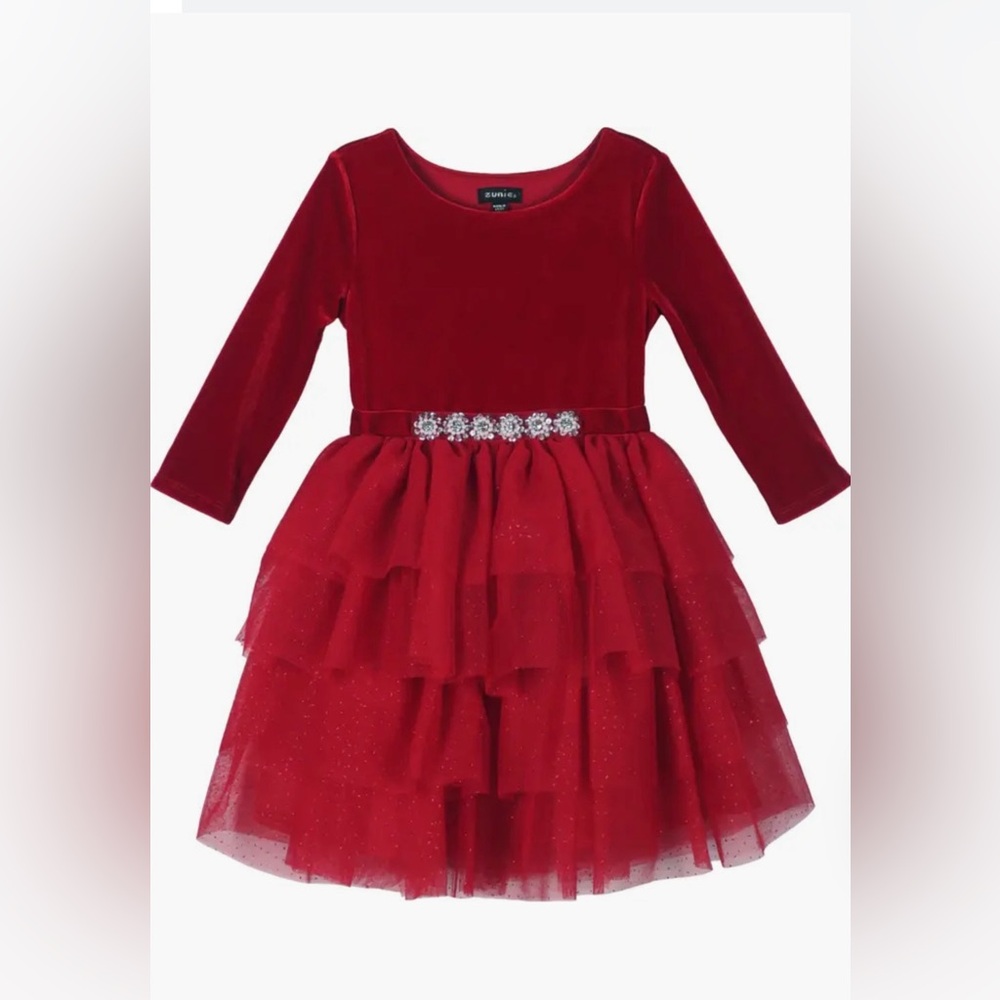 NEW- Velvet embellished dress - Kids 3T